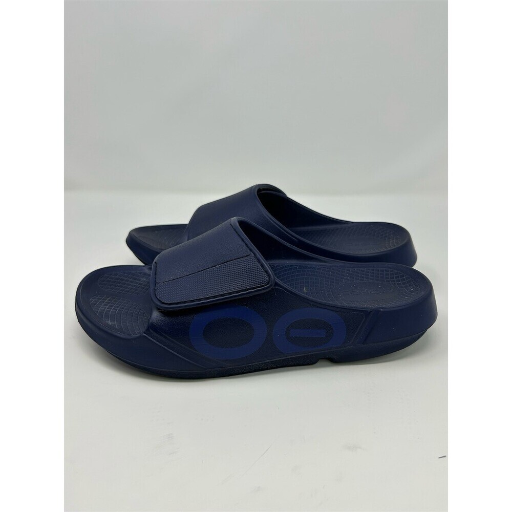 OOFOS OOahh Sport Flex Recovery Slide Sandals Unisex Navy Blue Size 41 - Picture 6 of 12